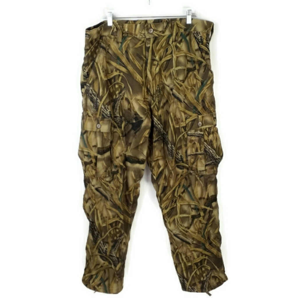 Vintage Mad Dog Gear Stearns Advantage Wetlands Camo Water Resist Pants Mens L